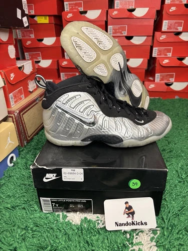 Nike Foamposite Pro "Silver Surfer" GS Size 7Y USED