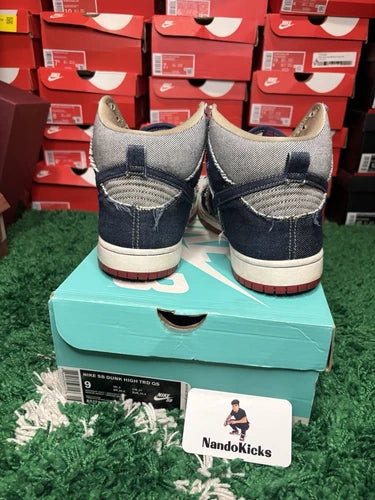 Nike SB Dunk High TRD QS "REESE FORBES DENIM" Size 9M USED