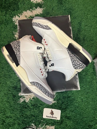 Air Jordan 3 Retro White Cement Reimagined Men's Size 8 USED