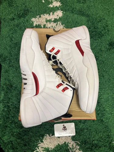 Air Jordan 12 XII Retro Twist White University Red Size 12 USED