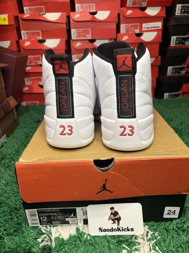 Air Jordan 12 XII Retro Twist White University Red Size 12 USED