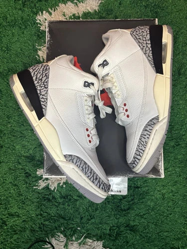 Air Jordan 3 Retro White Cement Reimagined Men's Size 8 USED