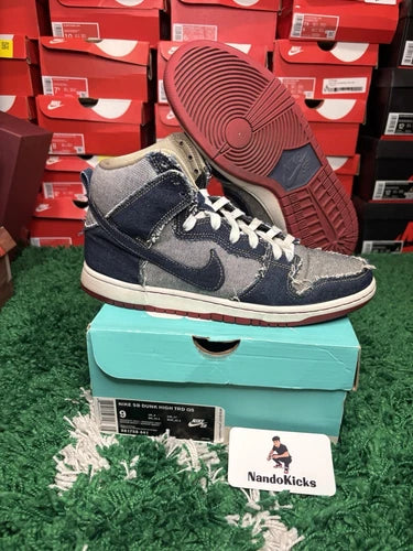 Nike SB Dunk High TRD QS "REESE FORBES DENIM" Size 9M USED