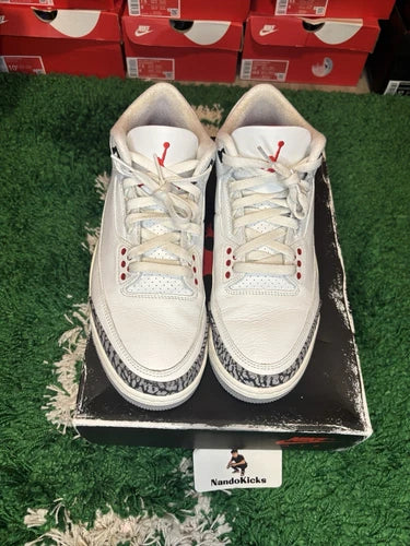 Air Jordan 3 Retro White Cement Reimagined Men's Size 8 USED